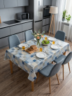 Клеенка Mirror 140 см, Этюд (синий)