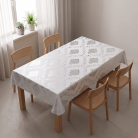 Клеёнка PU Shine, 140 см., 5530-1, Гранд Деко серебро на белом