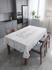 Скатерть Ажурная Aura прям.152х228см бел. (рулон)