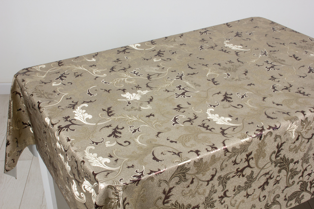 Клеенка Аурум, 140 см, YPEF-189G-LG, Барокко серебро