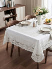 Готовая (в инд. упак.) Скатерть Ажурная Presea прям. 120х150 см, сепия