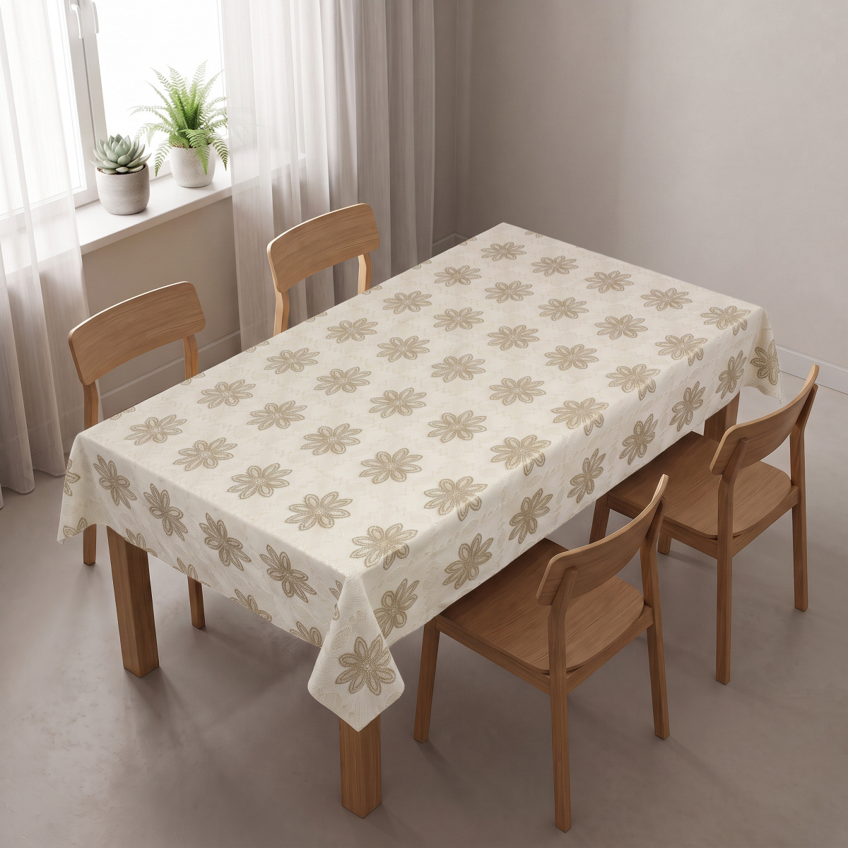 Клеенка Lace Print 137 см, JL138MJ-13, беж. с блестками