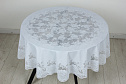 Готовая (в инд. упак.) Скатерть Ажурная Dia Rose круг. д.152 бел.